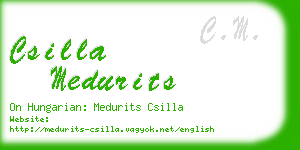 csilla medurits business card